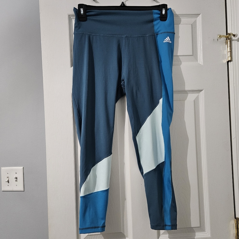 NWT: Women's Adidas Colorblock High-Rise 7/8 Tights - XL